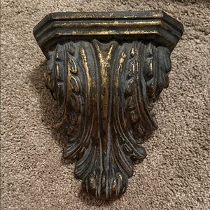 Ornate Black and Gold Wall Sconce